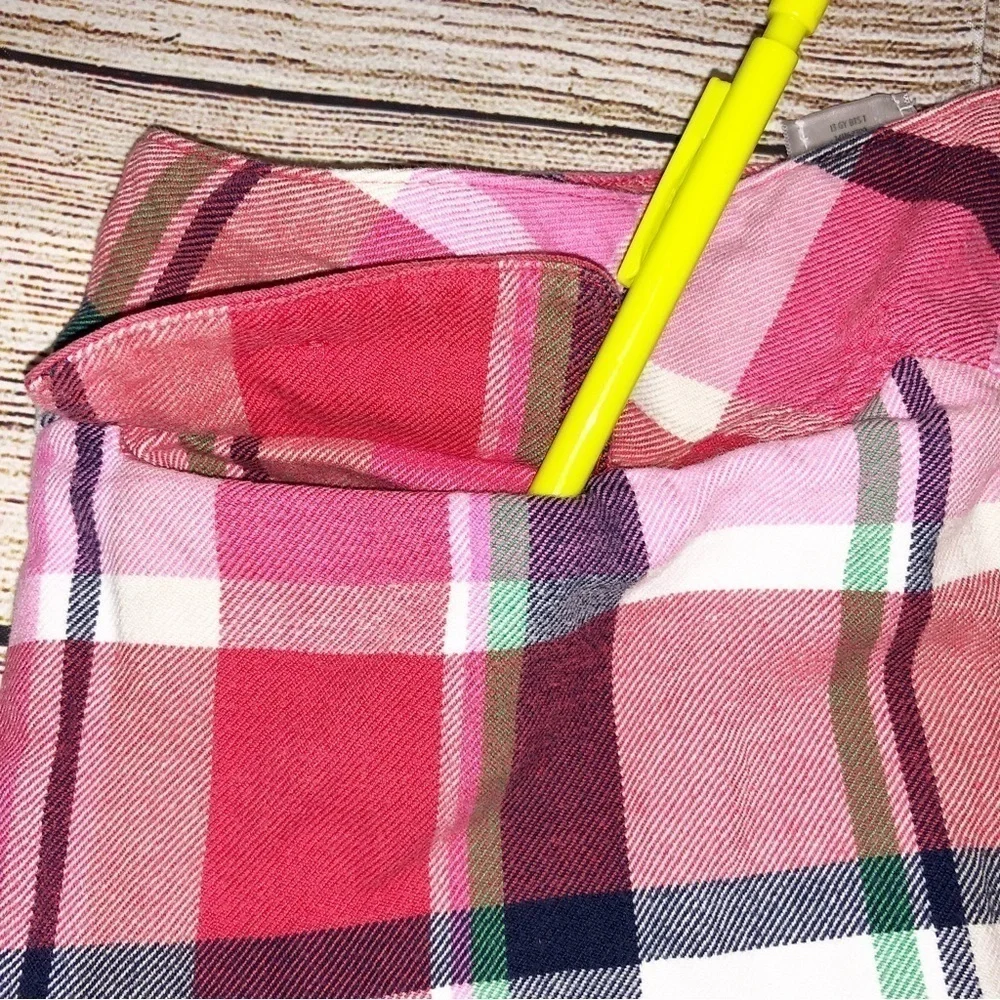 Gymboree Pink, Blue and Green Plaid A Line Skort Size 5